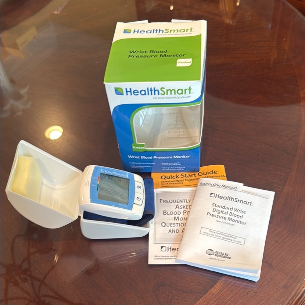 Wrist Blood Pressure Monitor - White and Blue